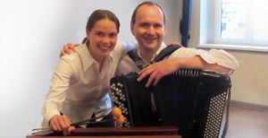 Sabine Pyrker, Marimba und Yevgenij Kobyakov, Akkordeon